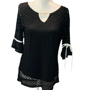 ONYX APPAREL Fully Lined Lace Beaded Top